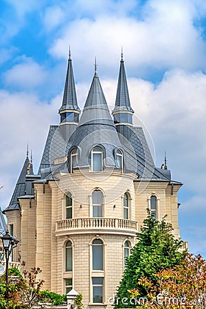 Modern castle on the beach of Odessa, Ukraine Editorial Stock Photo